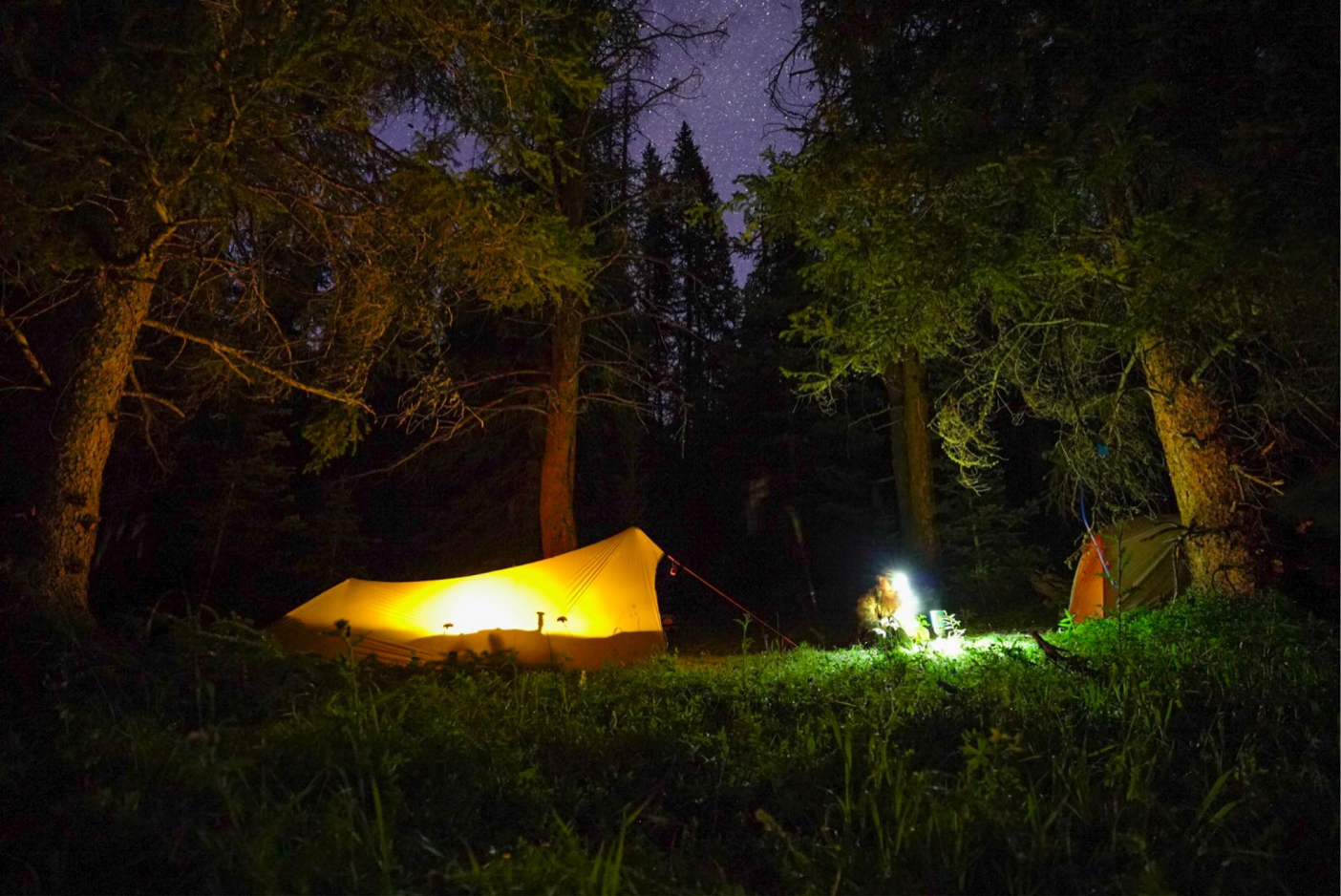 Despite being floorless, the SuperTarp kept the Rocky Mountain bugs at bay throughout the night. Photo by Michael Herne/Coffee or Die.