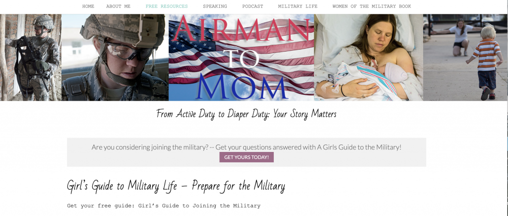 Amanda Huffman, airman to mom, blog, women veterans, female veterans