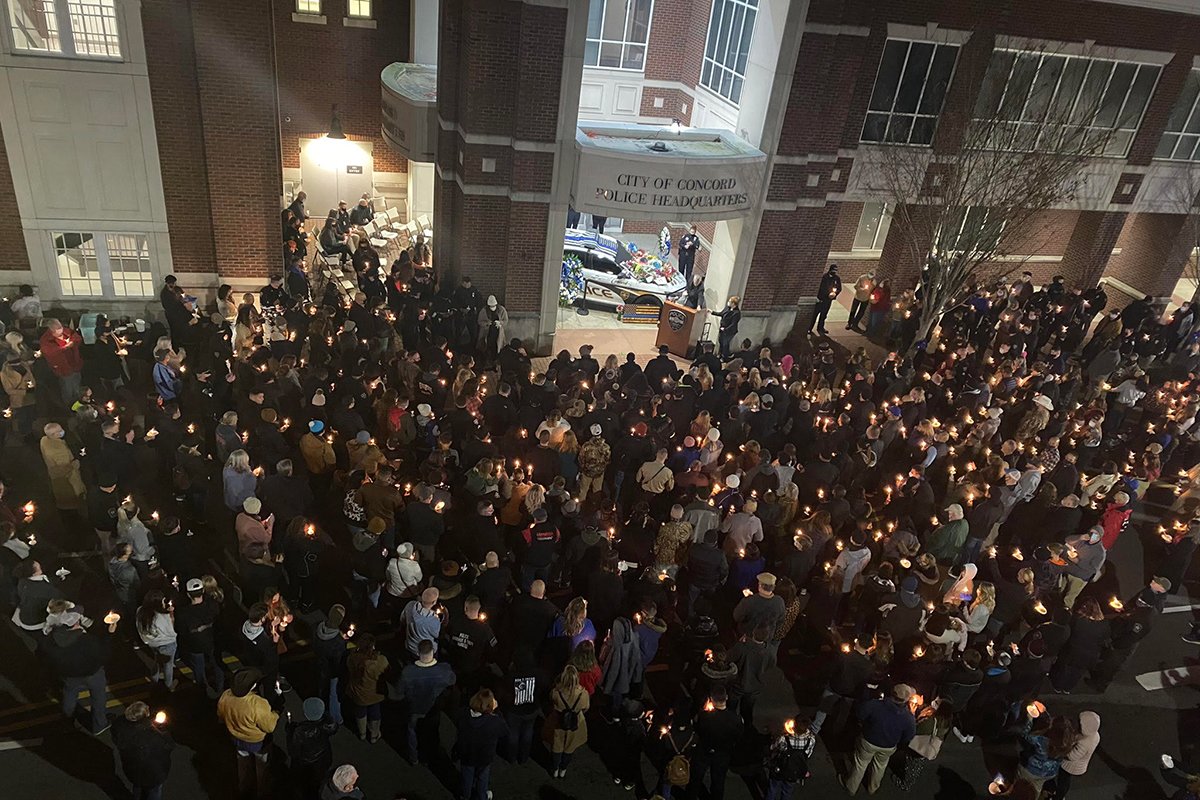 Concord Police Department candlelight vigil, North Carolina