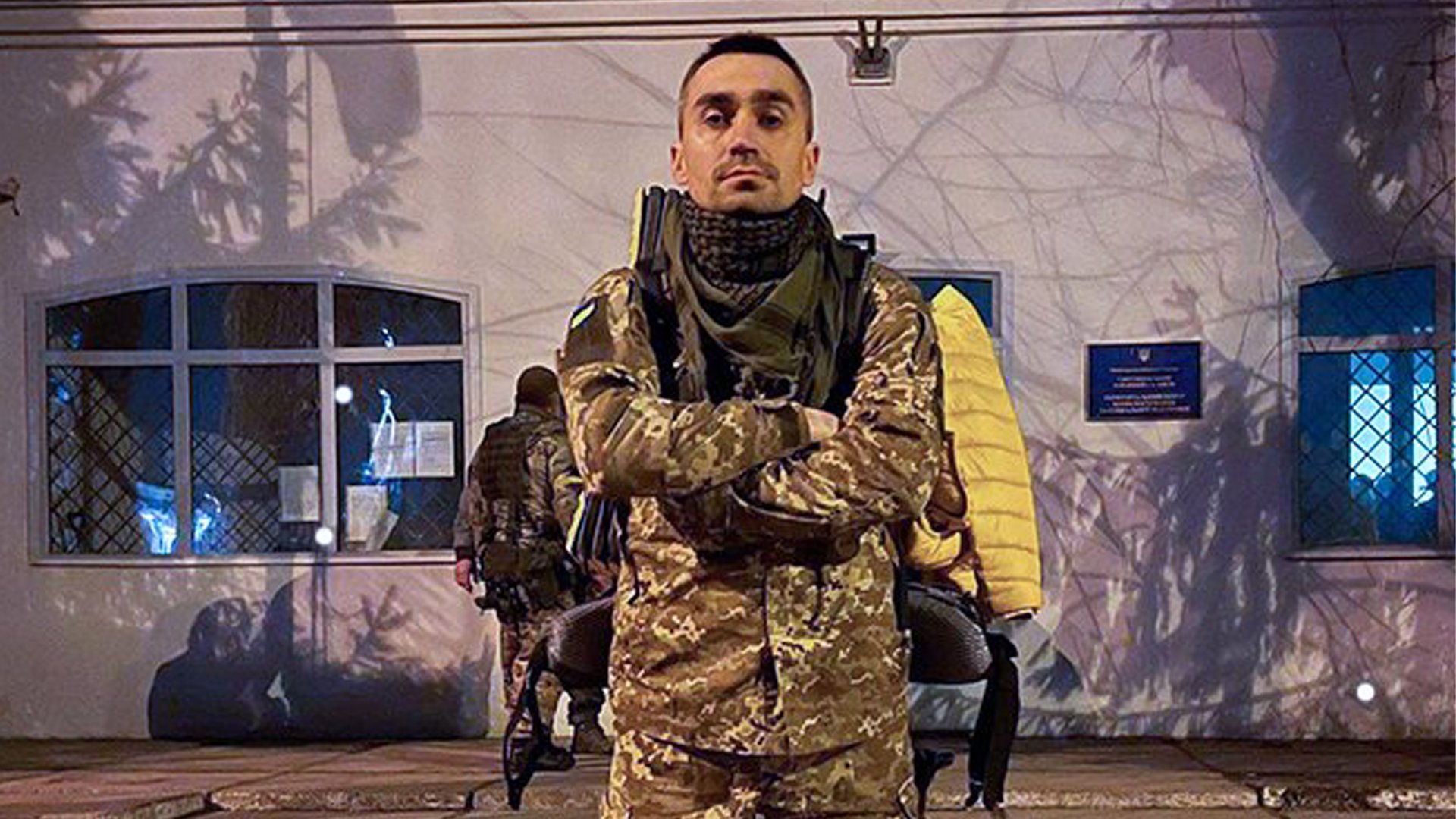 Oleksandr Makhov in his military uniform on Feb. 24, 2022, the first day of Russia’s full-scale invasion. Photo courtesy of Oleksandr Makhov.