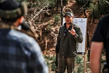 Mike Glover provides range instruction during a Fieldcraft Survival course. Photo courtesy of Black Rifle Coffee Company.