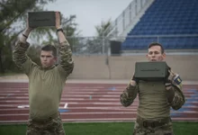 Teams are put through the US Marine Corps Combat Fitness Test on the first day of the 2020 Lightning Challenge. Photo by Ethan E. Rocke/Coffee or Die Magazine.