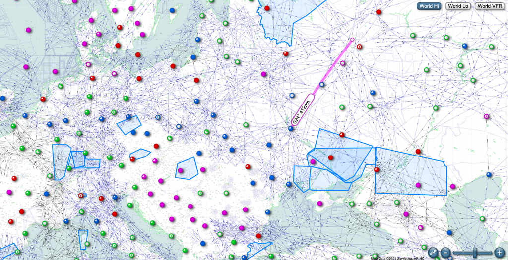 European air routes