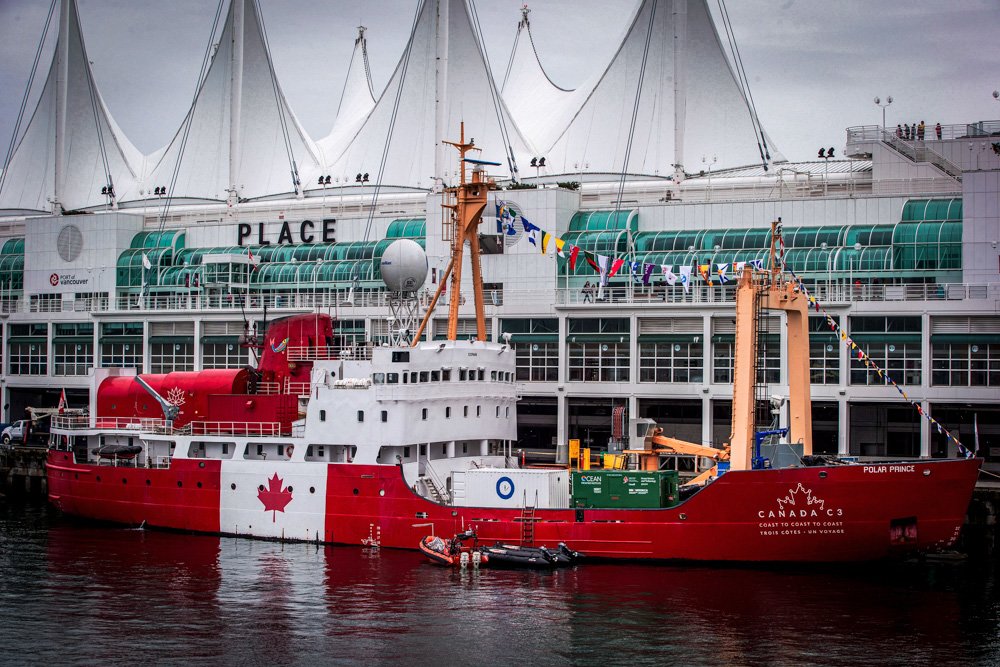 The Polar Prince ship is seen while moored in Vancouver, British Columbia, Oct. 23, 2017. 