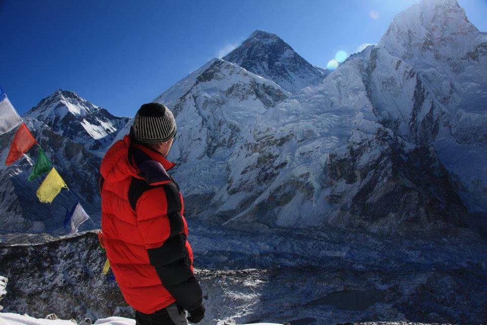 The author looking toward Mount Everest in Nepal’s Khumbu region. Photo by Nolan Peterson.