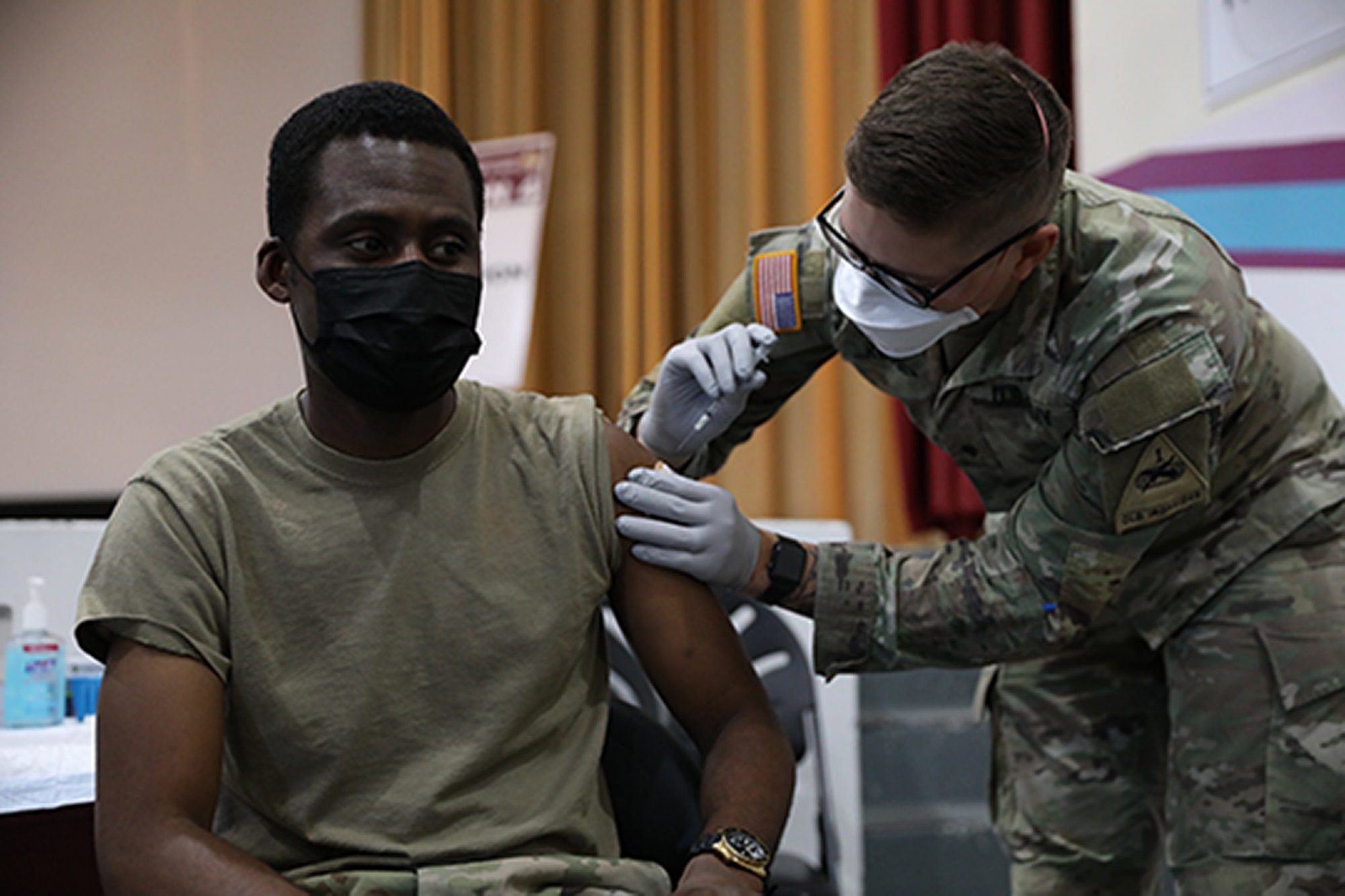 Military branches have announced the deadlines for active duty, Guard, and Reserve units to receive their coronavirus vaccines. Few exceptions will be made for those seeking medical or religious exemptions. US Army photo by Pfc. Maxwell Bass.