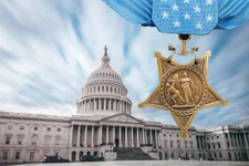 President Joe Biden signed a bill Monday, Jan. 3, 2022, to build a monument in tribute to recipients of the Medal of Honor in Washington. Composite by Coffee or Die.