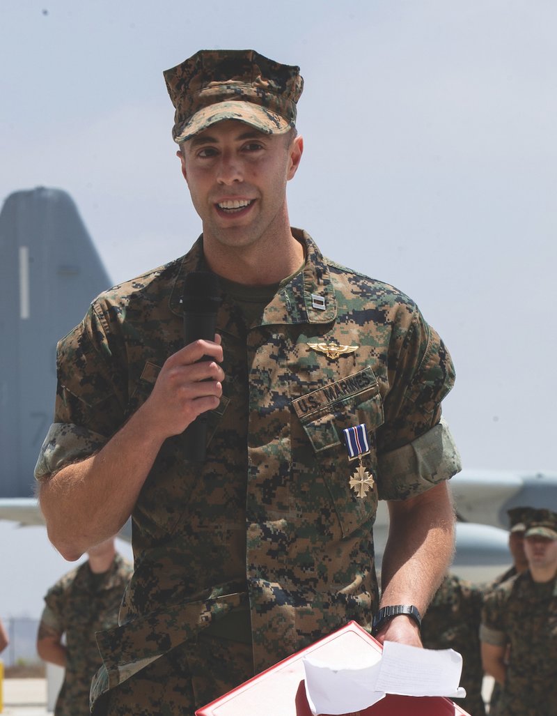 KC-130J Hercules Pilot Capt. Michael Wolff receives Distinguished Flying Cross Raider Five Zero crash