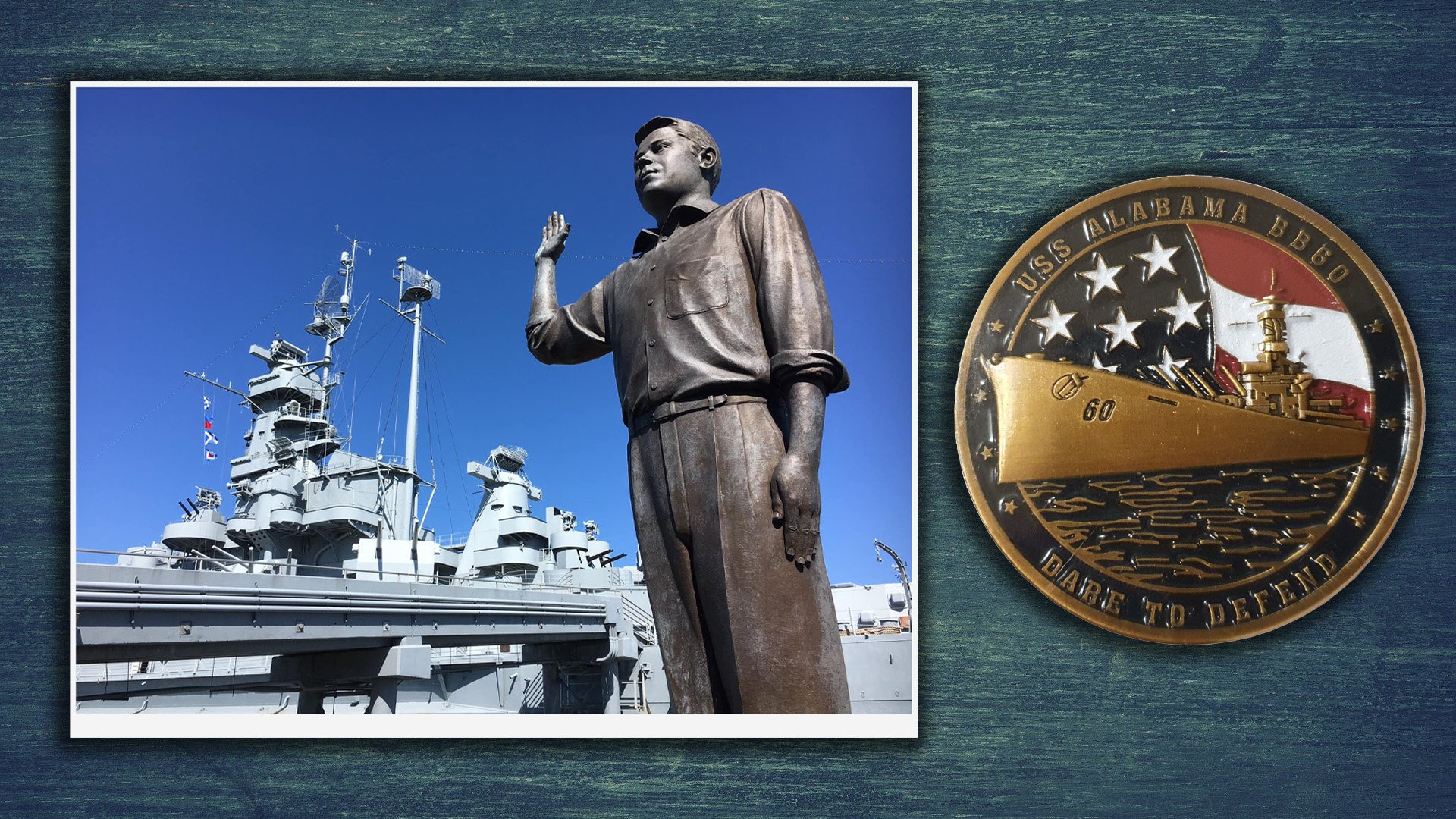 The USS Alabama Battleship The Recruit Sculpture