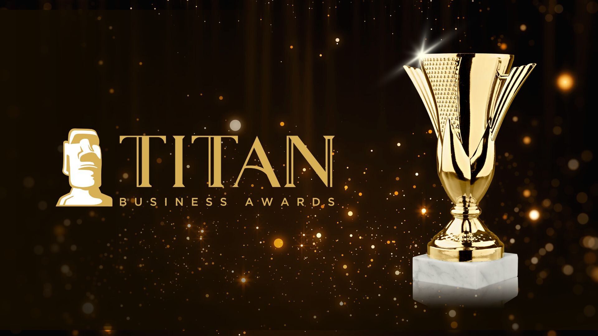 gold winner in titan business awards banner