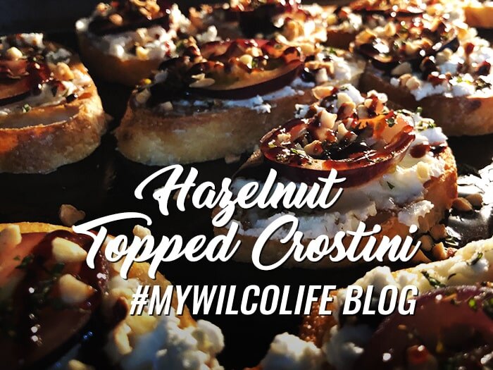 Hazelnut Topped Crostini