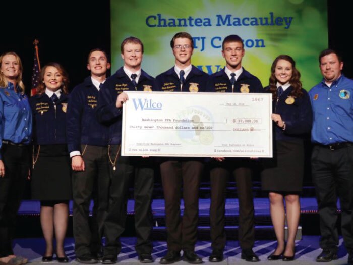 Wilco Presents a Check to the Washington FFA