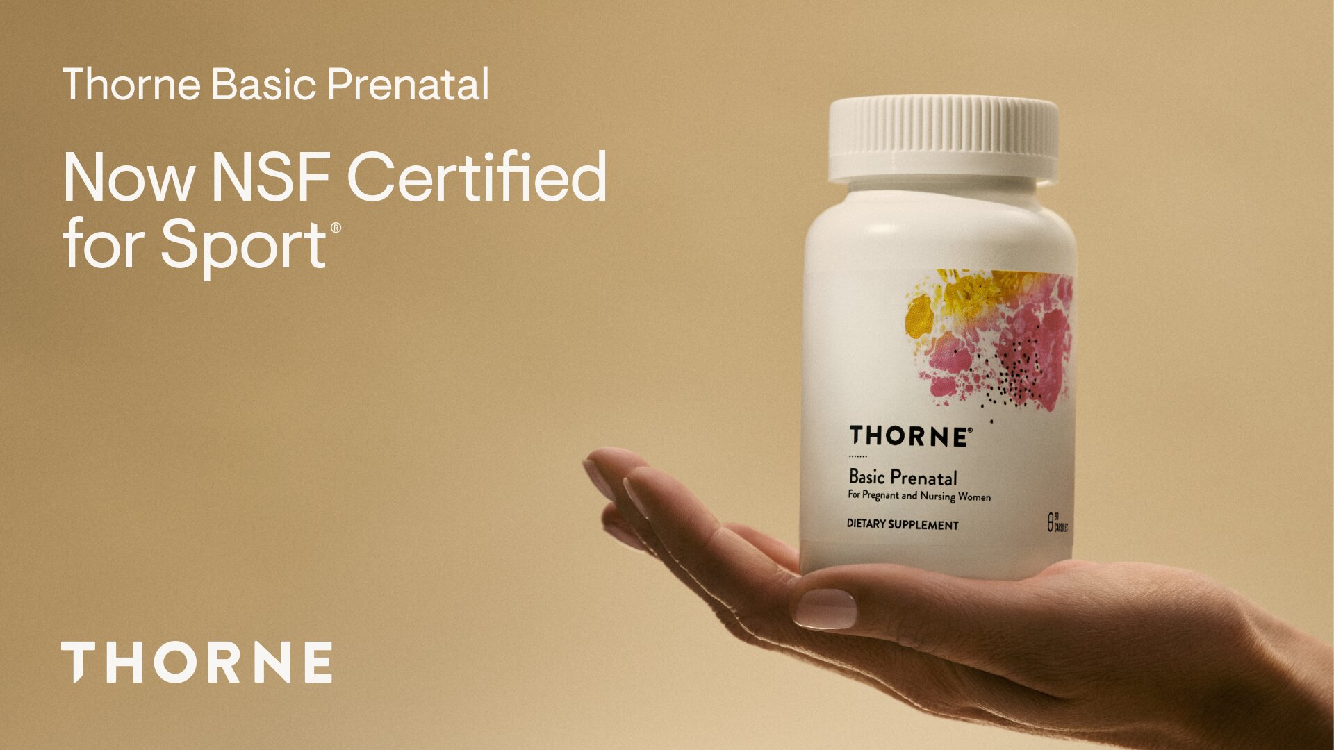 Thorne's Basic Prenatal Becomes the First Prenatal with a Bioactive Form of Folate to Earn NSF Certified for Sport® Certification