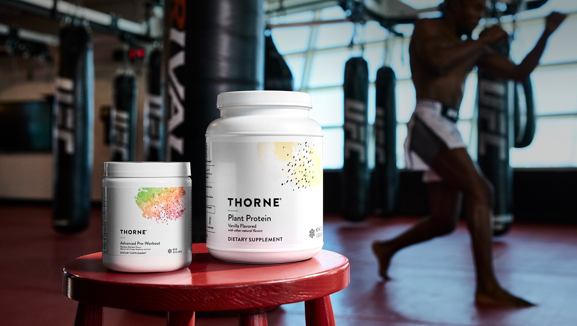 thorne protein powder and pre-workout powder