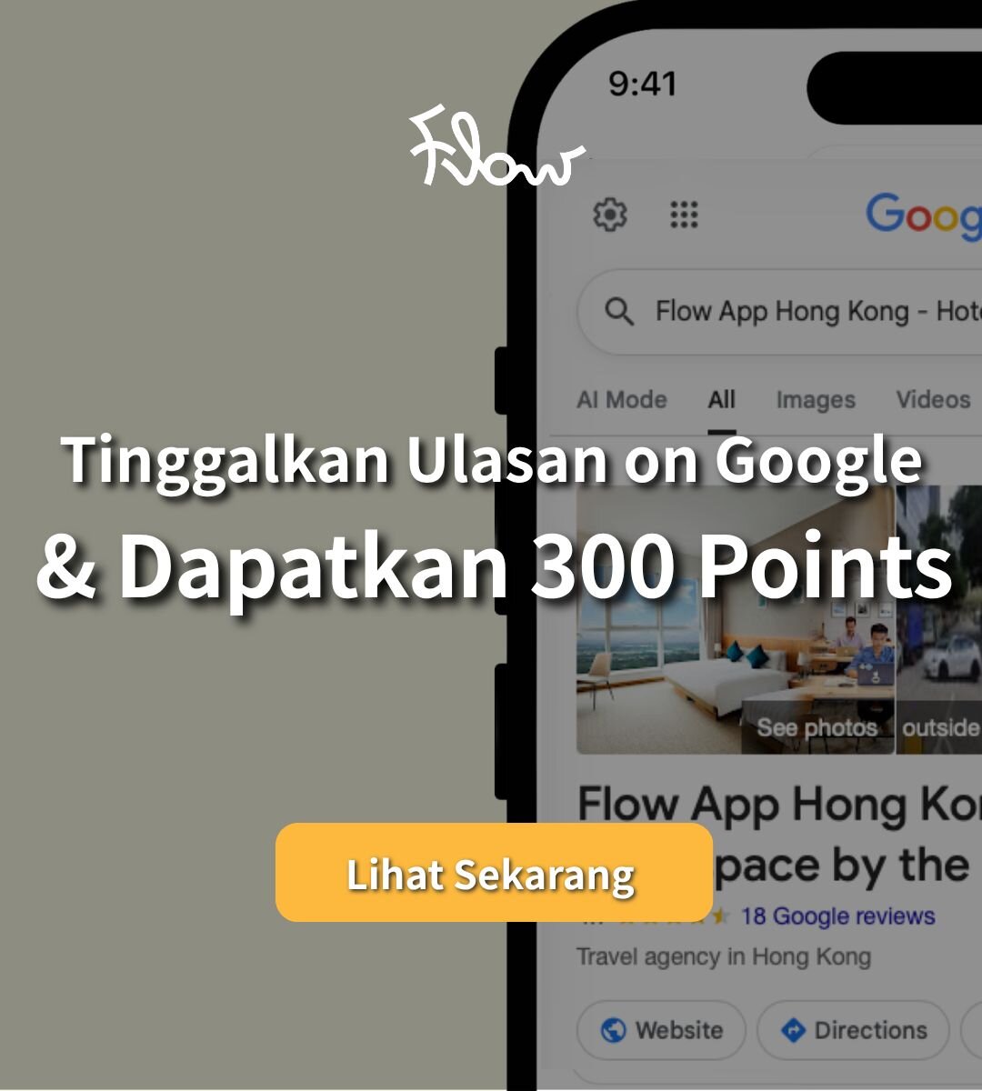 Ulas Flow di Google & Dapatkan 300 Mata