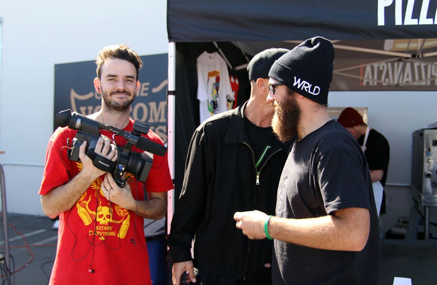 Hi-Def Joe busy at work with Andrew Cannon