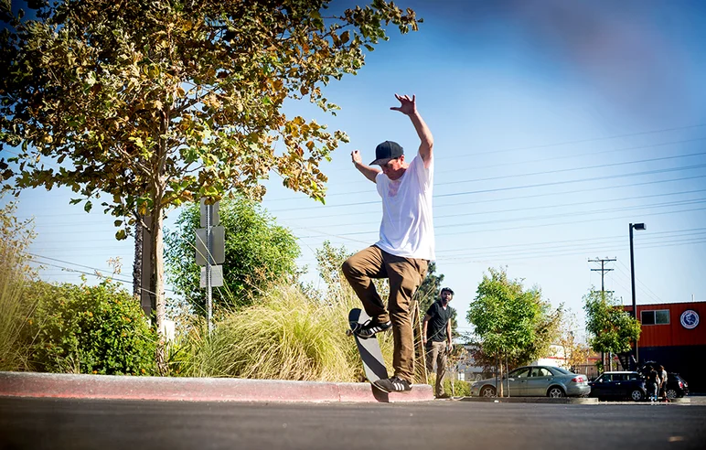 <!--dawwroadtrip16-->

Then shows Pauly how its done with the fakie variation.