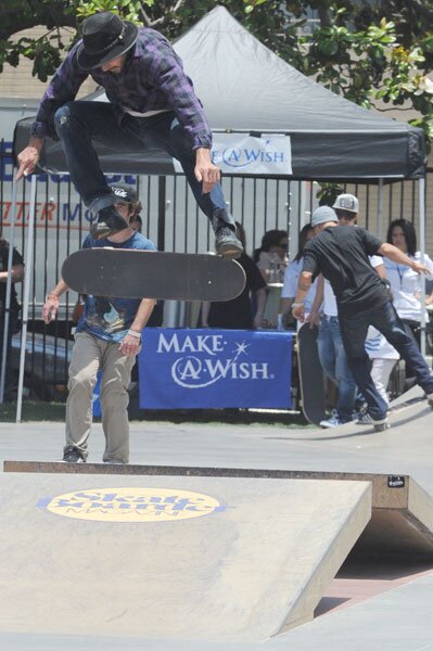 Heath was nollie backside flipping that