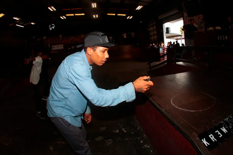 <!--soj15-->

Boo Johnson was out there filming tricks for his own files.