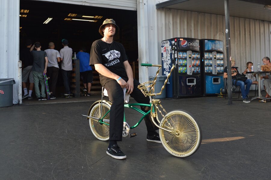 This dude tried dropping in on the vert ramp