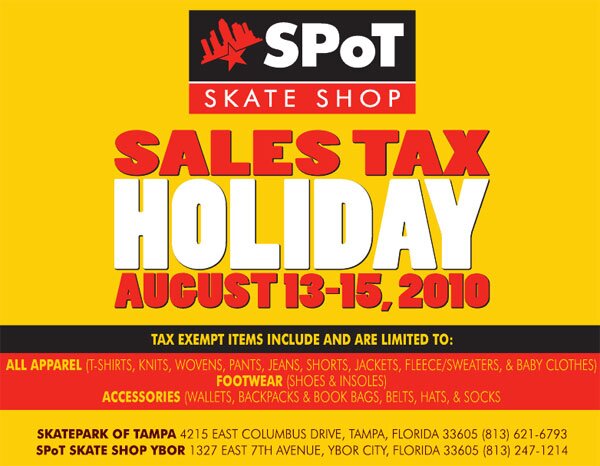 Tax Free Week at SPoT