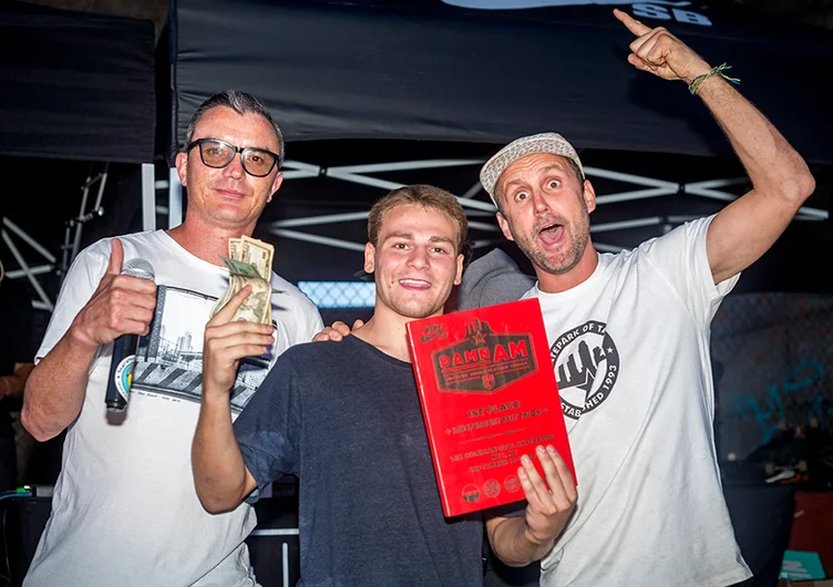 <!--danyc16finals-->
Congratulations to Yoshi Tanenbaum for coming in 1st at Best Trick with a BigFlip down the double, photo looks like shit, so I'm not even gonna show you.
