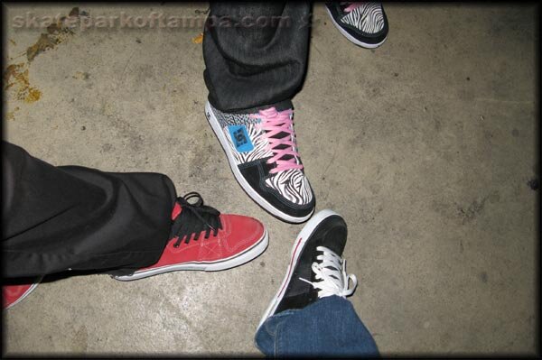 Rene Rene's choice of footwear for the night