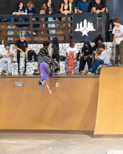 A little low on this one - hand plant from Karis. She had her hand on the coping earlier in the week!

<!--schoolsoutjam22-->