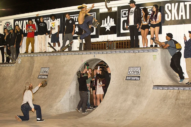 <!--pro16satnight-->

The Pineiro brothers have been skating here since they were kids. Oh wait...they're still kids. That's Steven - FS Boneless.