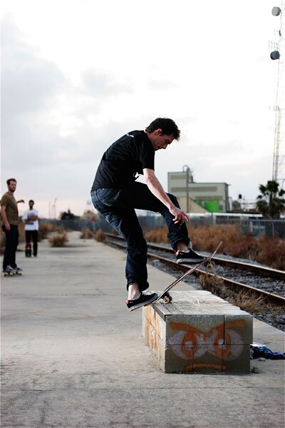 Matt Dockery did a frontside bluntslide