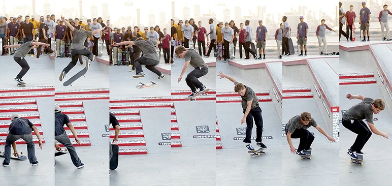 <!--danyc15-->

Yoshi Tanenbaum landed a backside 360 kick flip then his board went under the fence and out of the park.