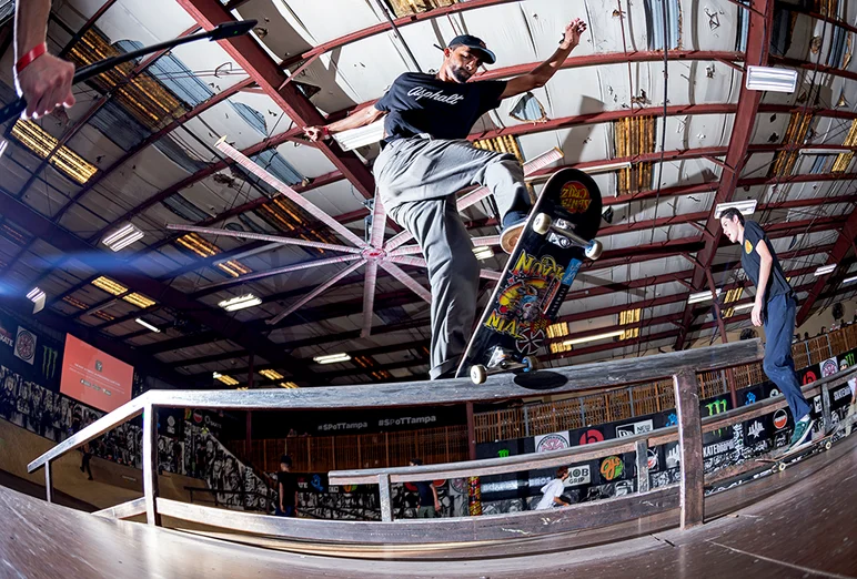 <!--am18practice-->

Damn Am Of  The Year Maurio McCoy gets in some early lix with a Frontside 180 to Switch Back Salad…or something like dat!
