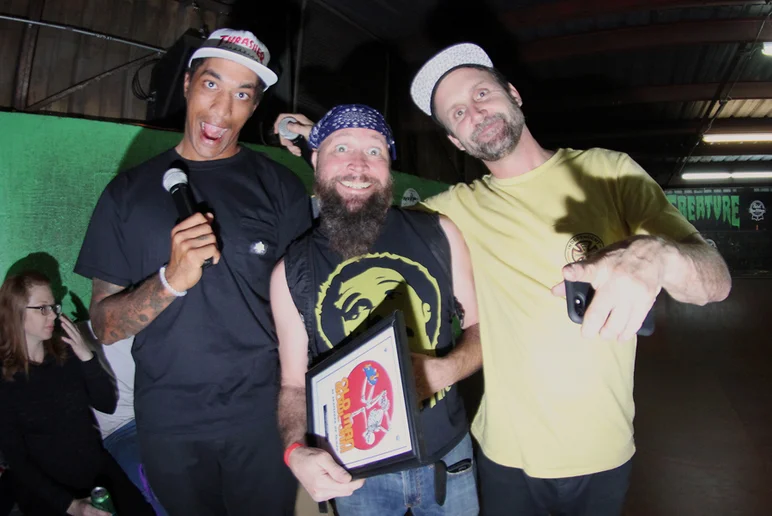 <!--ffombj-->

Kevin Coss frontside grinded two laps around the Bowl to win the 