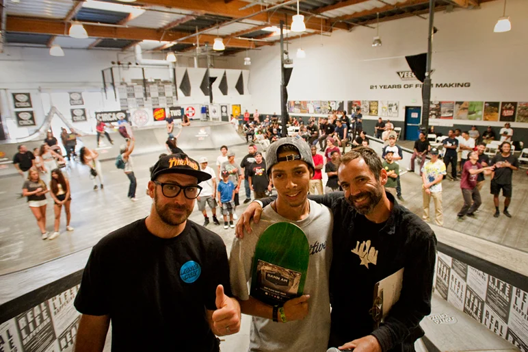 <!--cm153-->

Julian Christianson held it down in 3rd Best Trick with a Switch Inward Noseslide Bigspin Out; Yeeesh!!