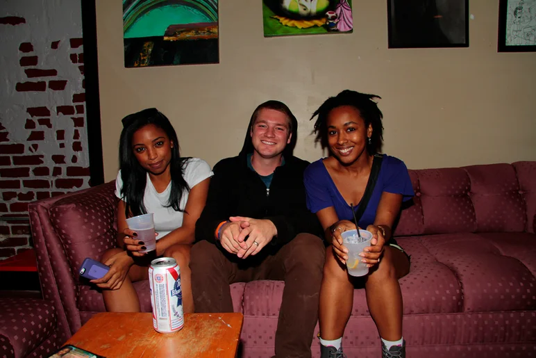 <!--pro14night4-->

Marilyn and Va hanging out with Sierra Fellers at SPoT Ybor next door.