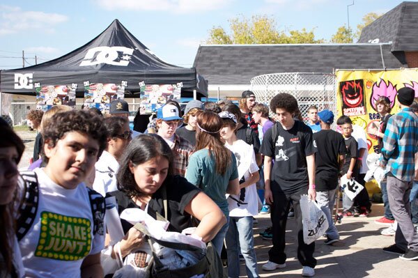 Autograph line for the Famous team