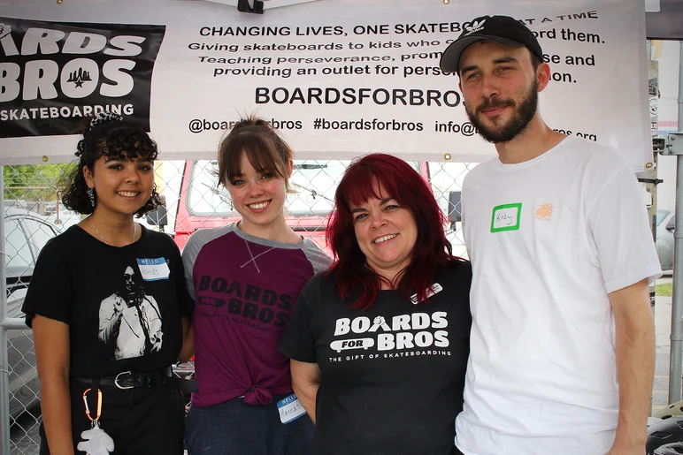 <!--vansgirlsclinic-->
And we can’t forget to shout out the Boards for Bros team! They lent out 45 boards for girls that didn’t have their own and did all kinds of stuff to make everyone feel welcome.
