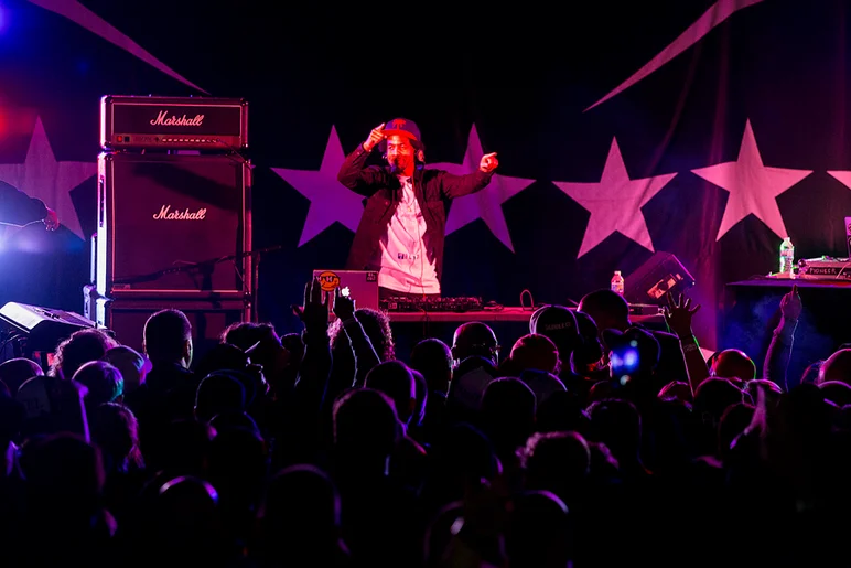 <!--pro16satnight-->

After the dust settled from the Crete Jam, it was time for Yelawolf to get the party lit. DJ Kevin Romar gets the crowd warmed up...