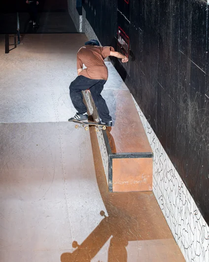 Another new SPoT Team rider, Dylan Labrake, back 180 nosegrind down the hubba to back up Shiloh.

<!--polarvideopremier2022-->