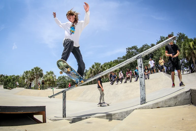 <!--gsd19photos-->

Matt Savidakis would land this Front Blunt pop into the Ramp on his very last try. Good work dawg!
