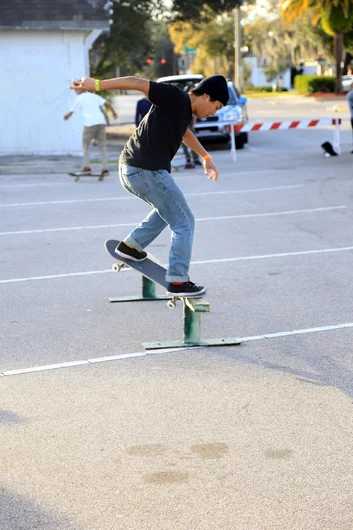 <!--wh15-->

During the stair contest there was a low key flatbar session going down, so I decided to document that instead. Here is Julian Lewis showing you how to do a proper nollie front crooked grind.