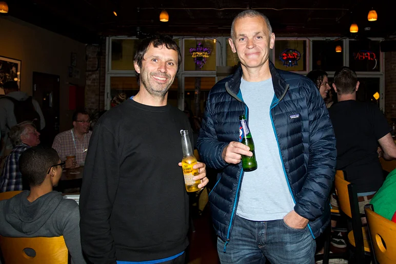 <!--pro16frinight-->

Come to an art show, run into legends like Bod Boyle and Steve Douglas.