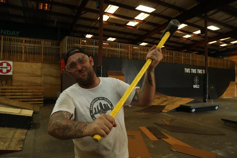 <!-- 2013coursedemo -->
Alex Donahue is leading the course demolition team for the week. They've been killing it, and it looks like the demolition portion of the rebuild is almost complete.