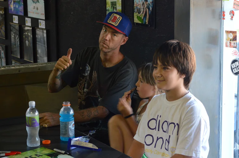 Andrew was nice enough to sign a handful of posters.<!-- Andrew Reynolds at SPoT for the Lakeland Skatepark Grand Opening -->