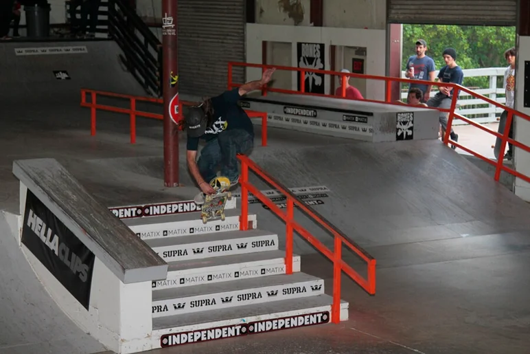 <!-- damnamATL2014sunday -->

It was a tough call but Jon took the title with tricks like this hard flip crail grab.