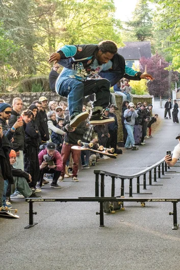 50-50 kickflip out from Dominick off the top of the roller coaster

<!--farnhigh2024-->