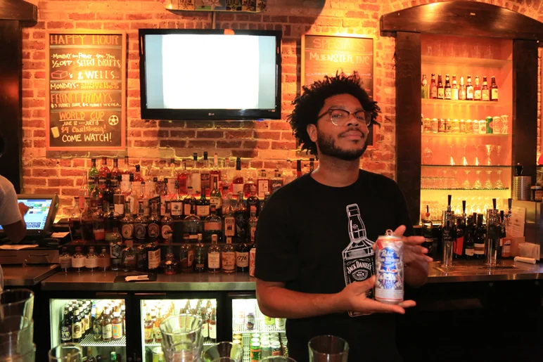 <!--orchard2014-->
Louis Jr. serving up ice cold PBR.