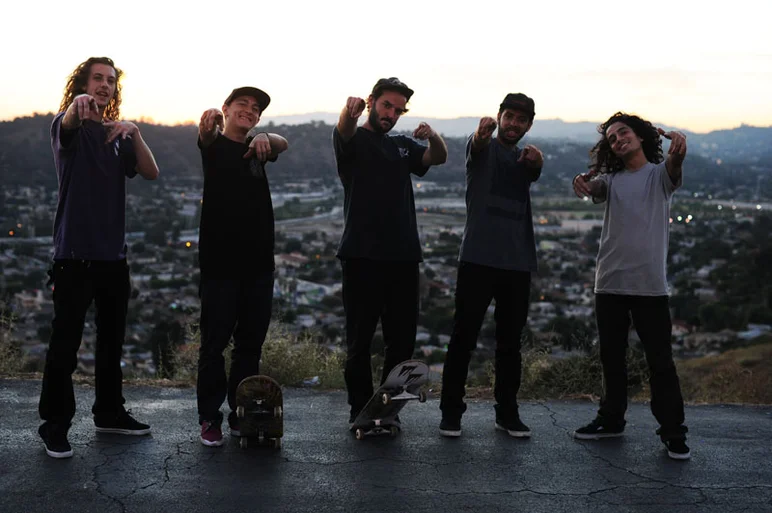 Boy band photo, take one.<!-- One Day in East LA -->