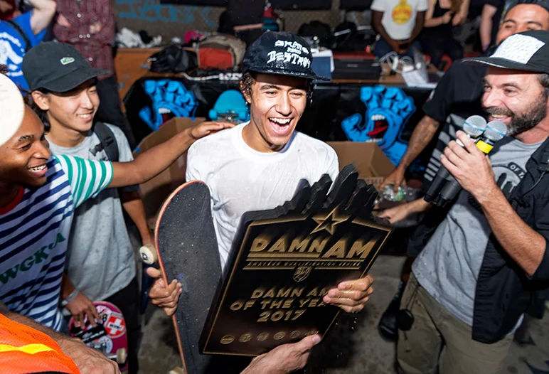 <!--danyc17-finals-->

Congratulations to Ivan Monteiro; this is a huge day for him, to win the last Damn Am of the year, Win Damn Am OF the Year, and also take home the Santa Cruz Smasher Award to boot is a huge feat and Ivan pulled it off. CONGRATS Ivan!!!!!  We’ll see y’all at Tampa Am 2017 in November!
