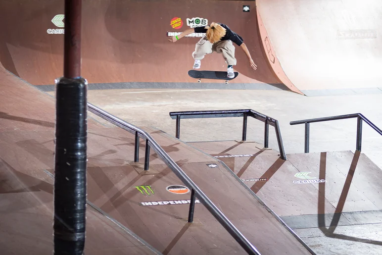 Kairi is mos’ def’ a Heeflipper! This time Backside over the bump to bar.

<!--tampapro23day3-->